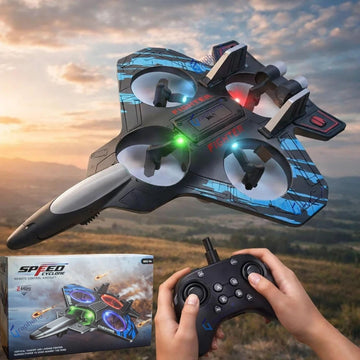 Combat Aircraft RC Stunt Fighter | 2.4GHz Remote Control Jet with 360° Flip & Vertical Takeoff | Durable EPP Foam Glider with LED Lights