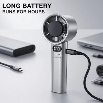 Strong Cool Air Anywhere Rechargeable Turbo Handheld Fan