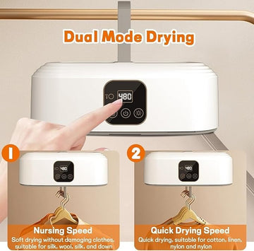 IMPORTED Foldable Electric Clothes Dryer & Warmer Rack Portable Quick Drying Solution with Smart Timer & Auto-Off Safety for Monsoon/Apartments